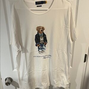 Polo by Ralph Lauren Kids White T-Shirt with Bear Graphic